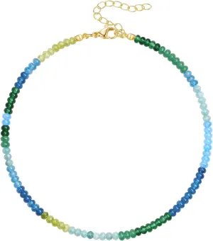 KELORIS PATH Beaded Necklaces for Women, Boho Colorful Natural Stone Bead Choker, Trendy Summer Handmade Jewelry Gifts