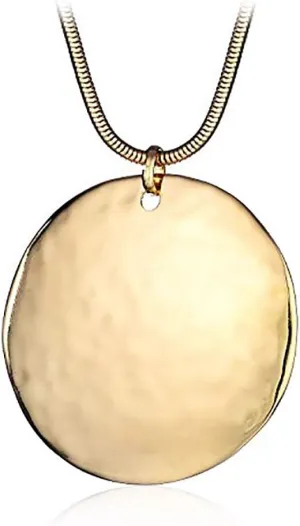 Large Pendant Necklace Silver Gold Chunky Chain Costume Bohemian Necklaces for Women with Gifts Box