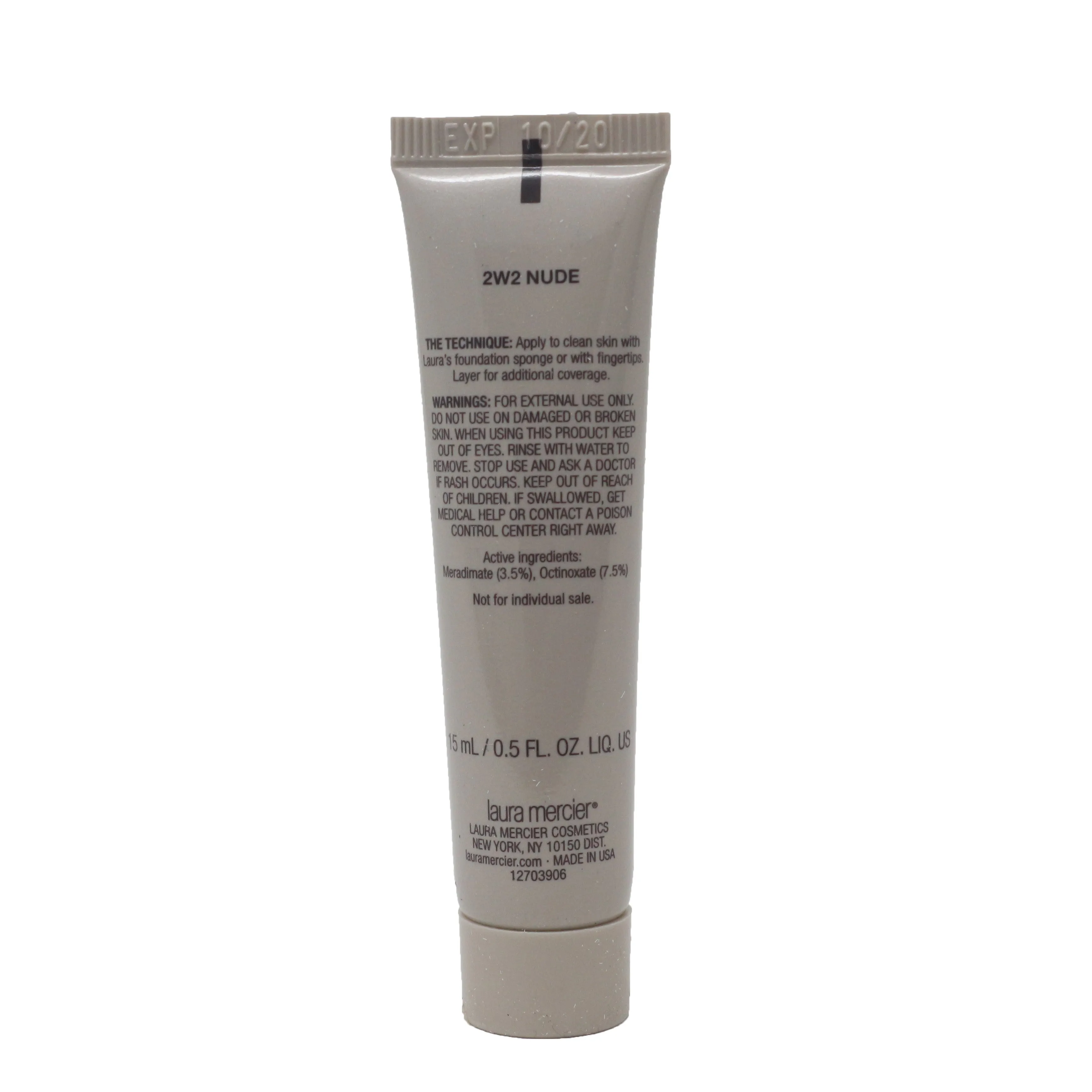 Laura Mercier Tinted Moisturizer Broad Spectrum '2w2 Nude' Spf 20 Sunscreen .5oz