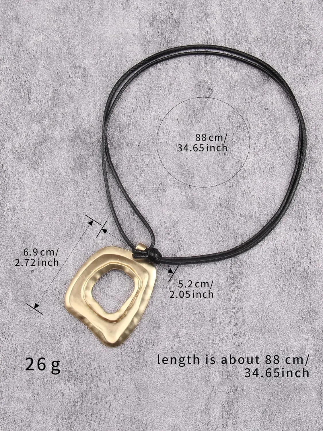 Long Boho Necklaces for Women Vintage Leather Wooden Pendant Y Choker Ethnic Style Gold Circle Hippie Sweater Necklace