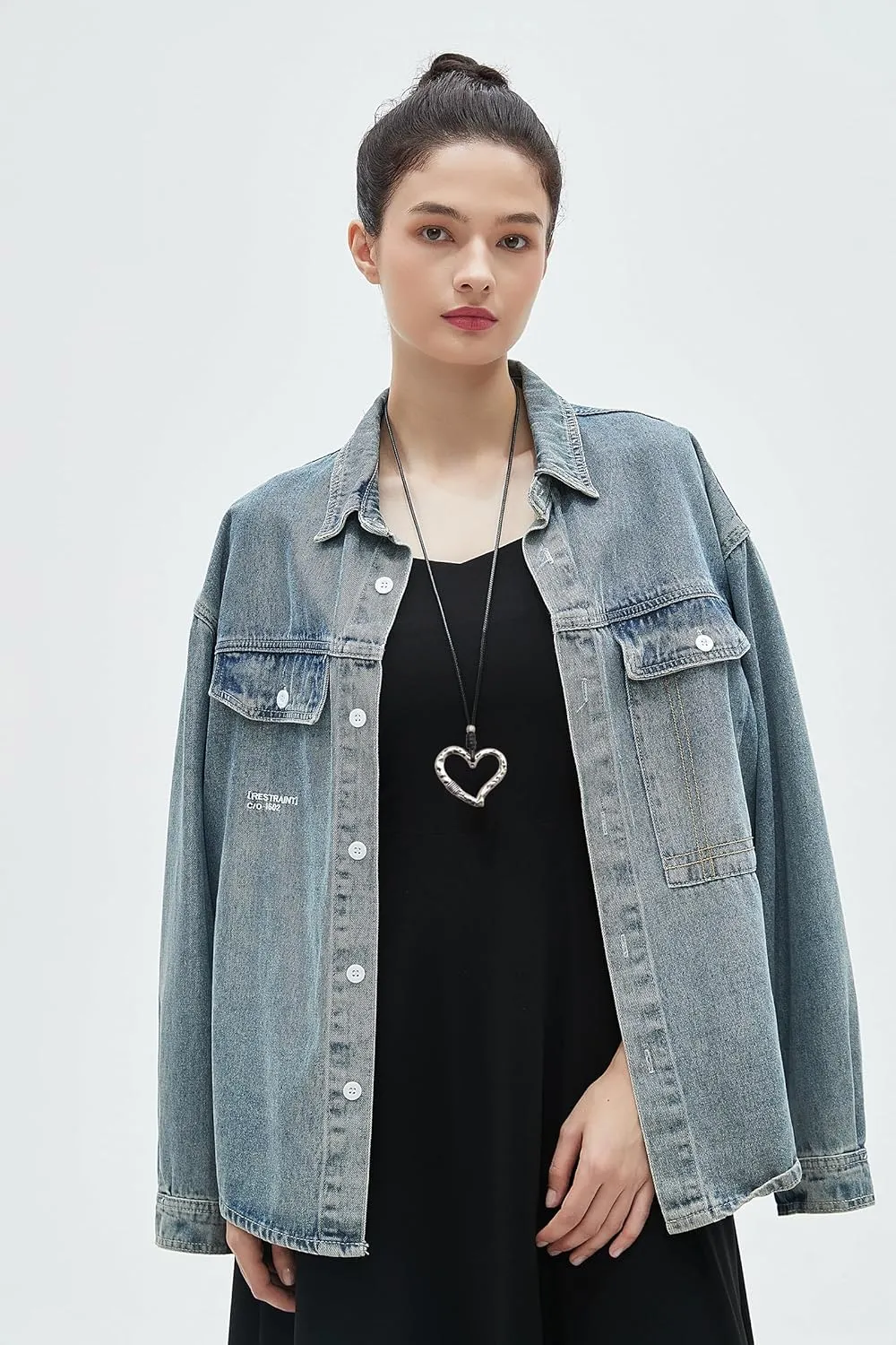 Long Necklace for Women Bohemian Necklaces Long Choker Necklace Handmade Black Leather Necklace Hippie Style Jewelry