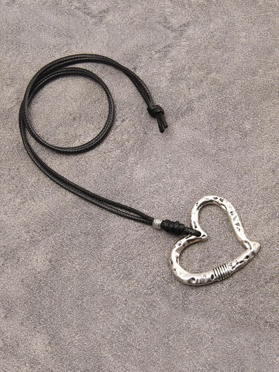 Long Necklace for Women Bohemian Necklaces Long Choker Necklace Handmade Black Leather Necklace Hippie Style Jewelry