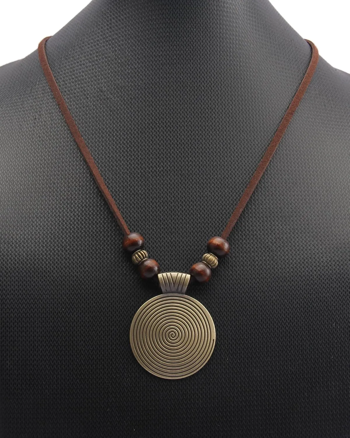 Long Necklace for Women Bohemian Necklaces Long Choker Necklace Handmade Black Leather Necklace Hippie Style Jewelry