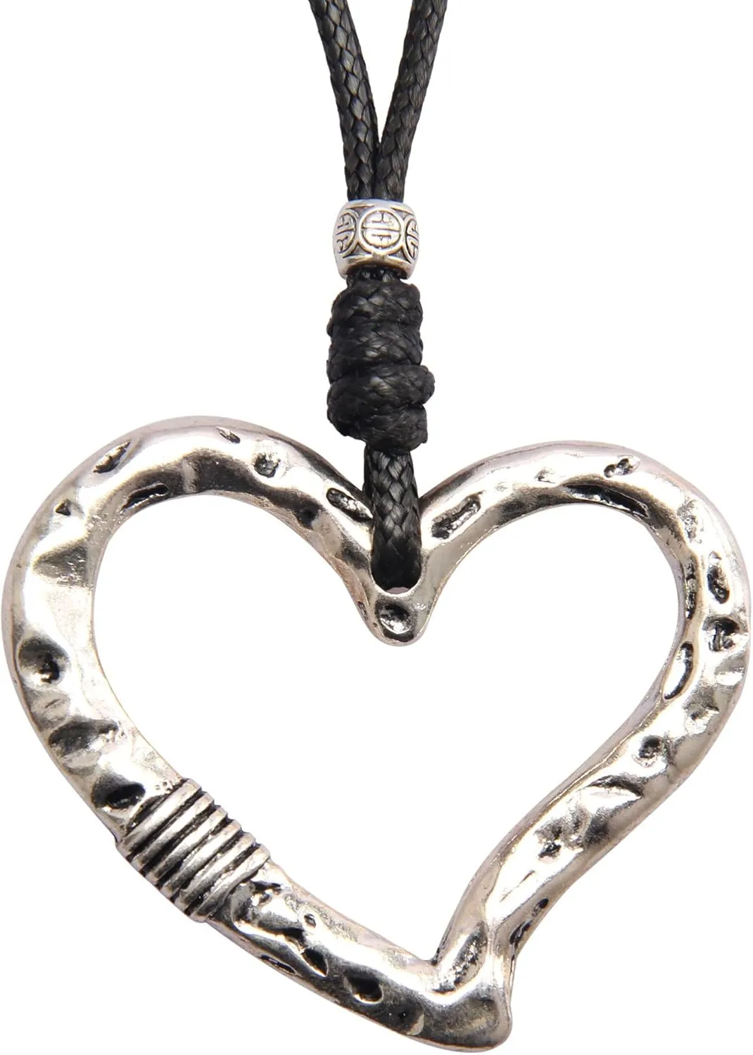 Long Necklace for Women Bohemian Necklaces Long Choker Necklace Handmade Black Leather Necklace Hippie Style Jewelry