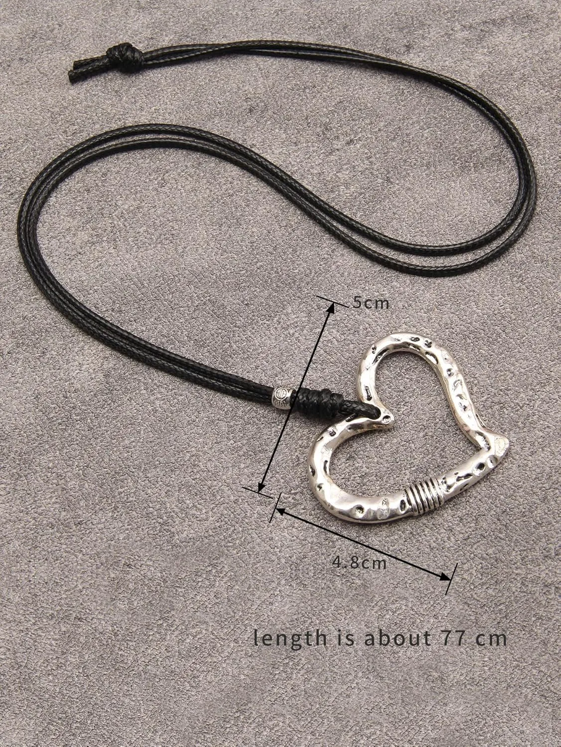 Long Necklace for Women Bohemian Necklaces Long Choker Necklace Handmade Black Leather Necklace Hippie Style Jewelry
