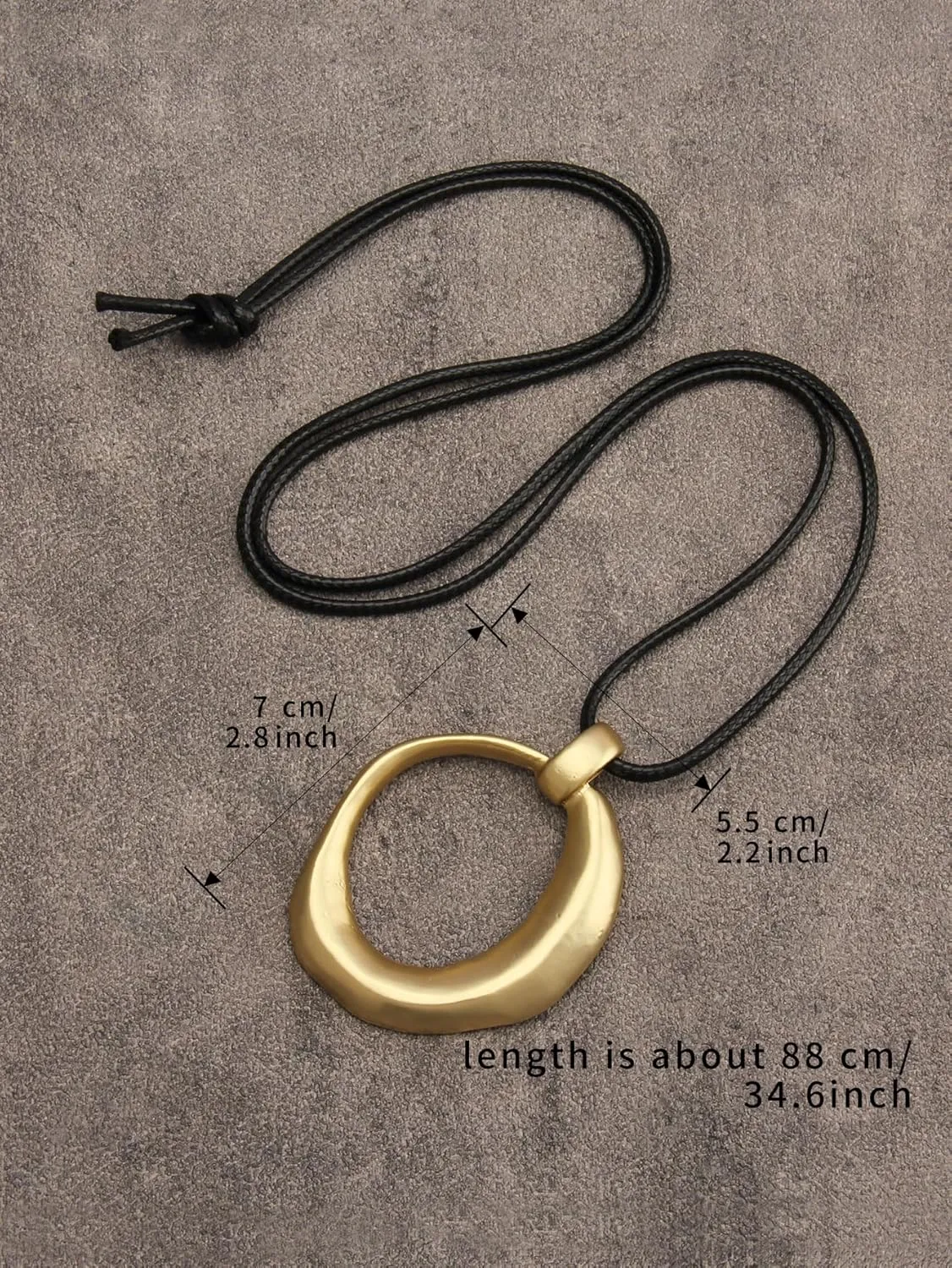 Long Necklace for Women Bohemian Necklaces Long Choker Necklace Handmade Black Leather Necklace Hippie Style Jewelry