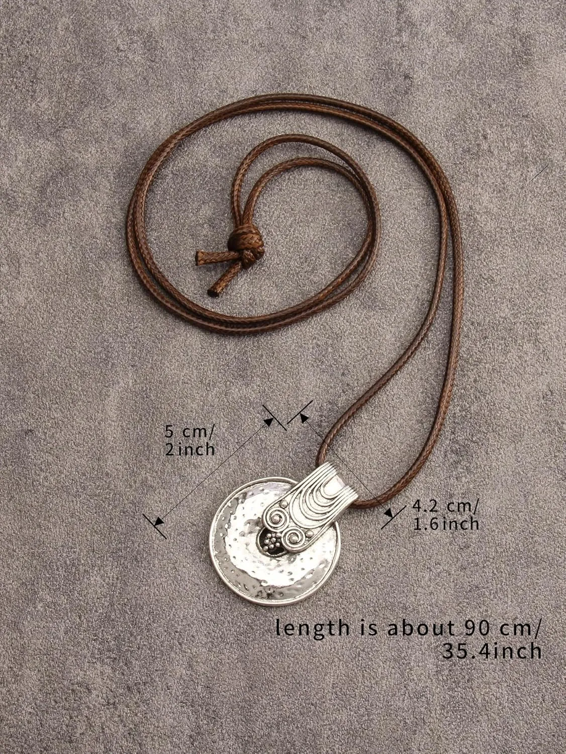 Long Necklace for Women Bohemian Necklaces Long Choker Necklace Handmade Black Leather Necklace Hippie Style Jewelry