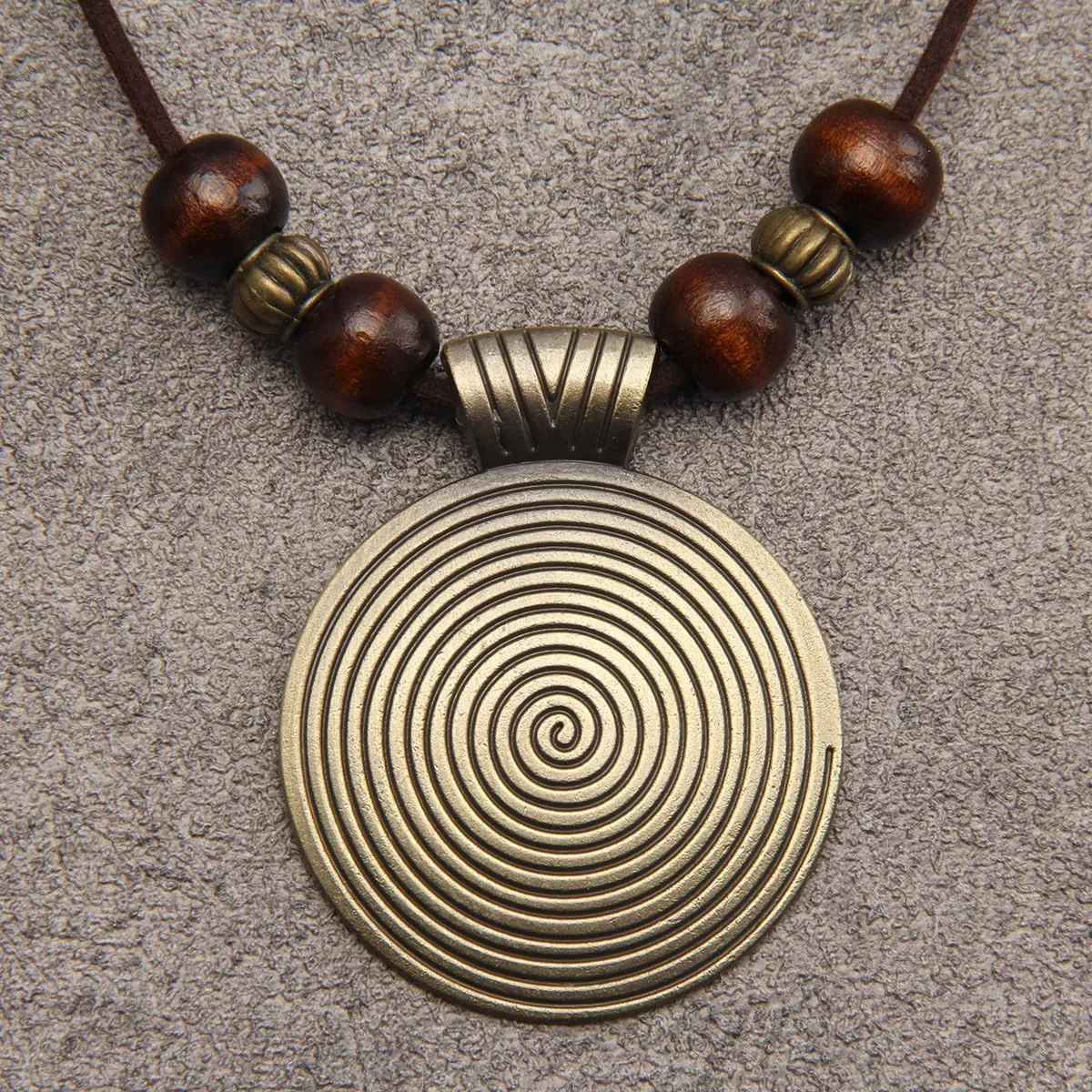 Long Necklace for Women Bohemian Necklaces Long Choker Necklace Handmade Black Leather Necklace Hippie Style Jewelry
