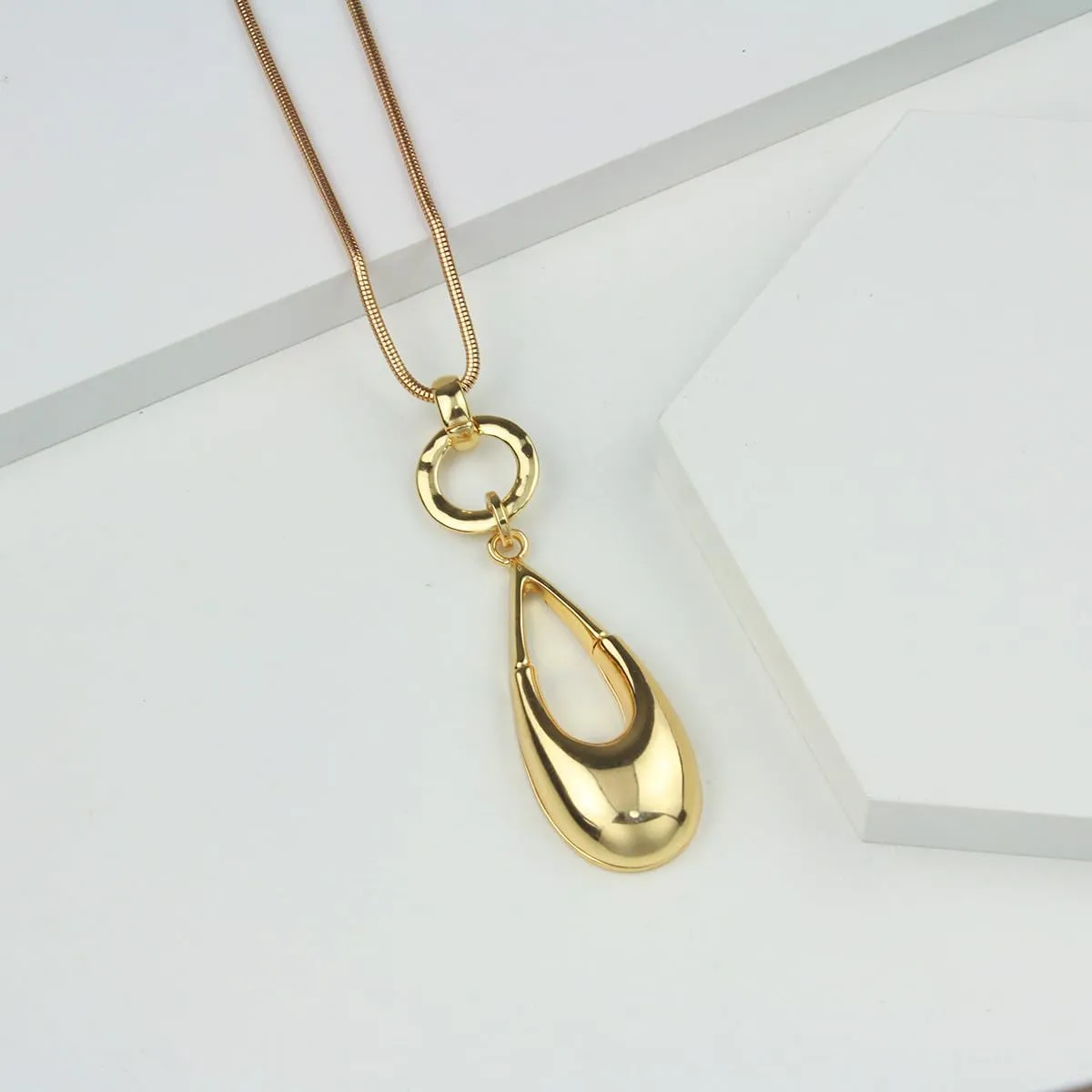 Long Sweater Necklaces for Women Elegant Waterdrop Pendant Layered Y Statement Bohemian Chain Necklace with Gifts Box Fashion Jewelry