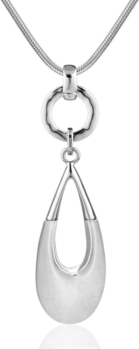 Long Sweater Necklaces for Women Elegant Waterdrop Pendant Layered Y Statement Bohemian Chain Necklace with Gifts Box Fashion Jewelry