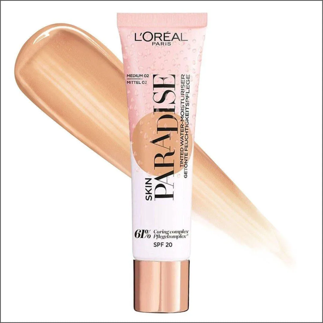 L'Oréal Paris Skin Paradise Tinted Water Moisturiser SPF 20 Medium 02