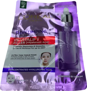 L'Oreal Paris Revitalift Filler Replumping Serum Face Mask Ultra Thin Tissue Mask 28g