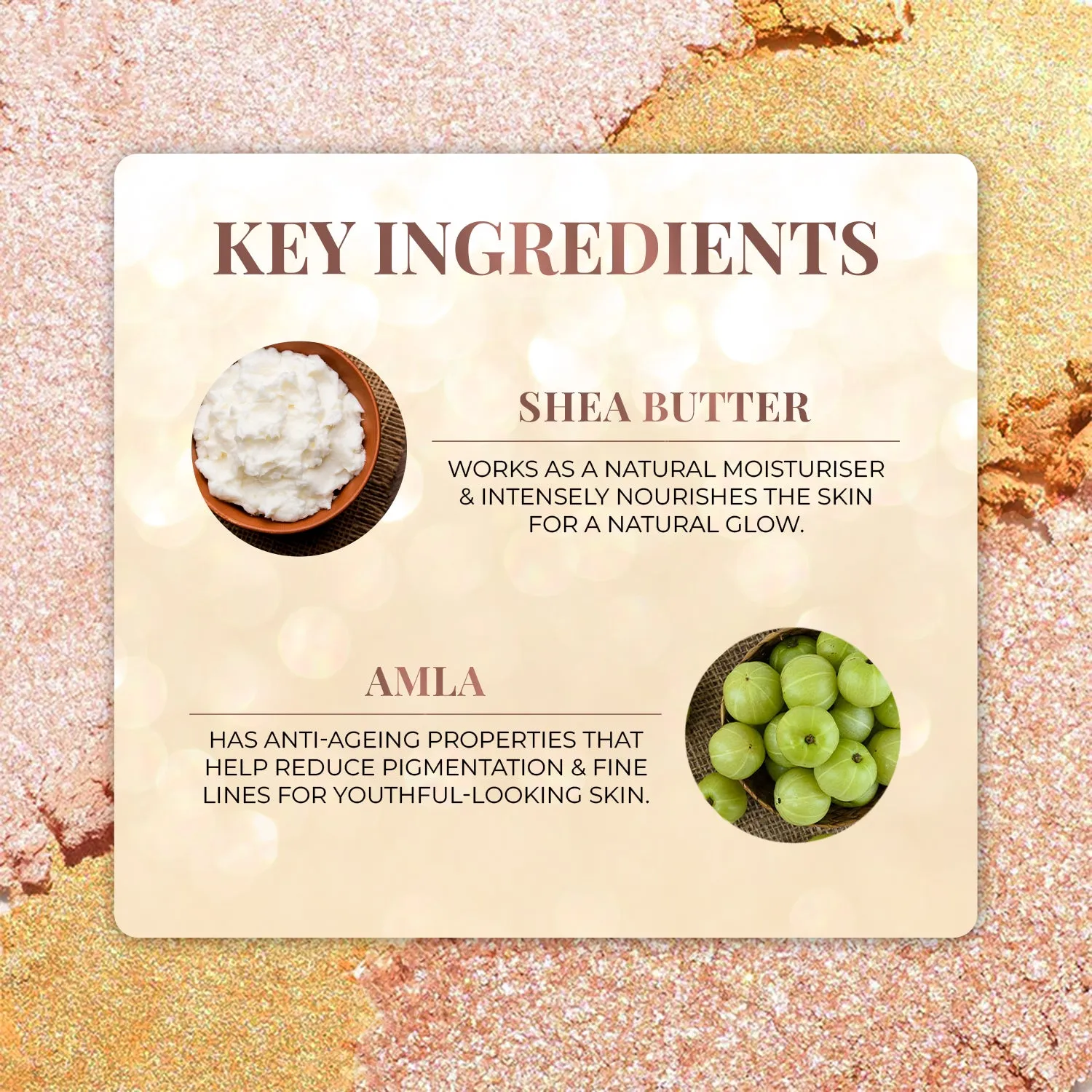 Lumi-glow Pressed Highlighter with Shea Butter and Amla : 3.5 g