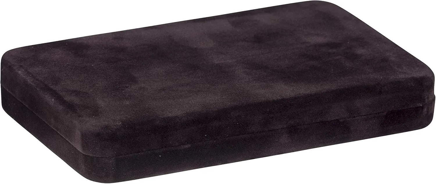 Luxury Rounded-Top-Velvet Necklace Box - Elegant Chain & Necklace Jewelry Gift Box for Men & Women - Necklace Case with Matching Velour Interior and Satin Inner Top