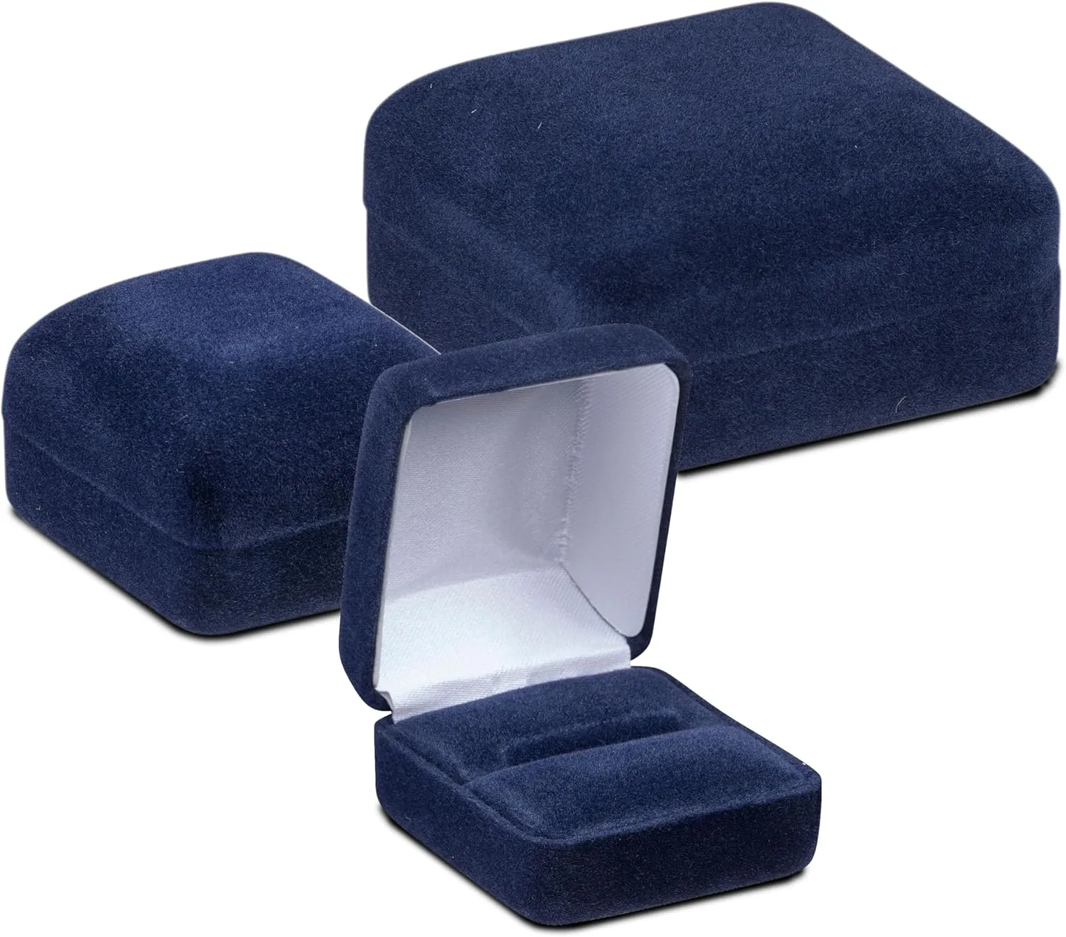Luxury Velvet Necklace Box - Elegant Chain & Necklace Jewelry Gift Box for Men & Women - Velvet Exterior, Satin Interior, Secure Tab Closure