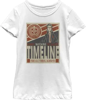 Marvel Loki (Tv Show) Always Watching Girl's Solid Crew Tee