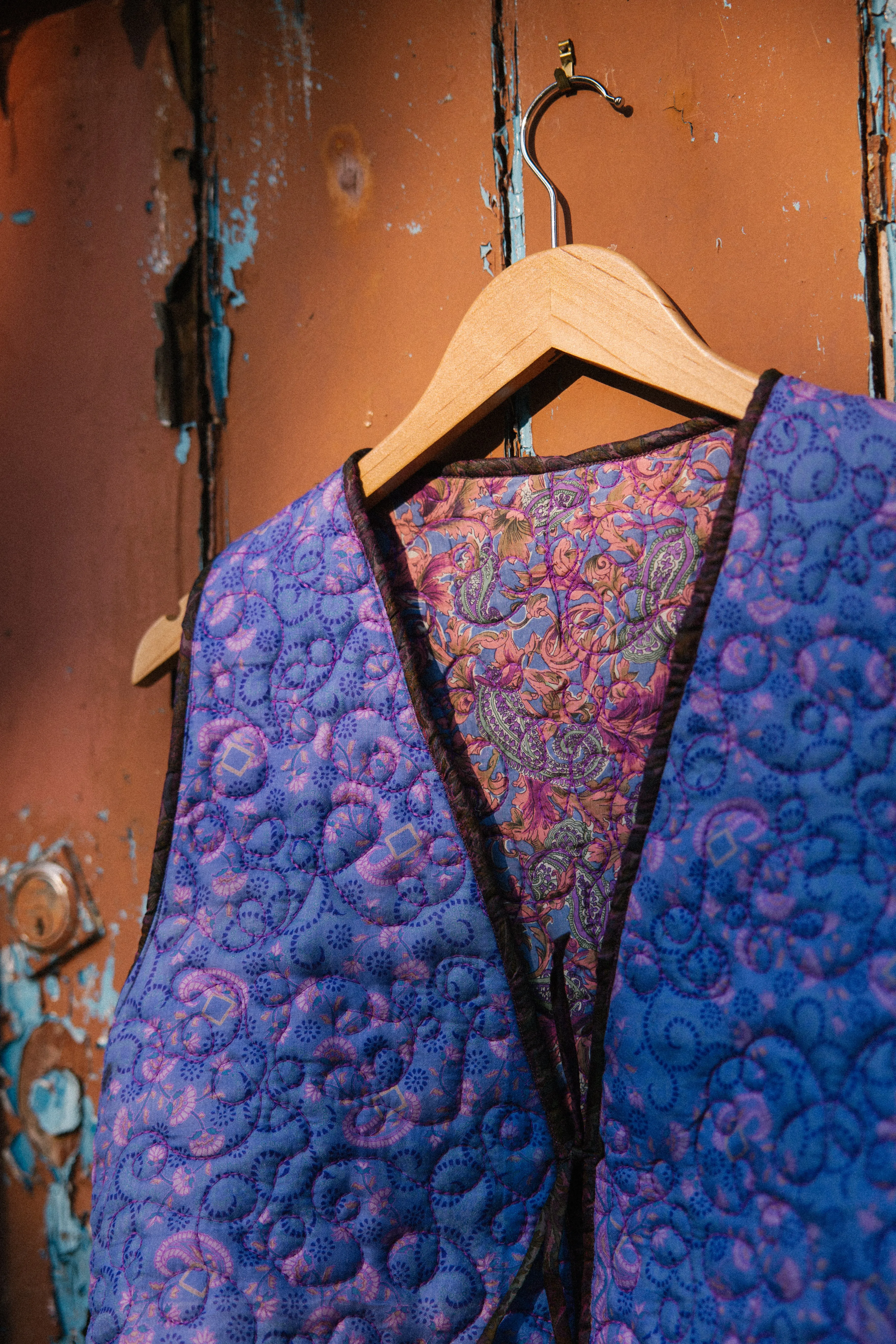 Melissa Silk Reversible Waistcoat L - 076