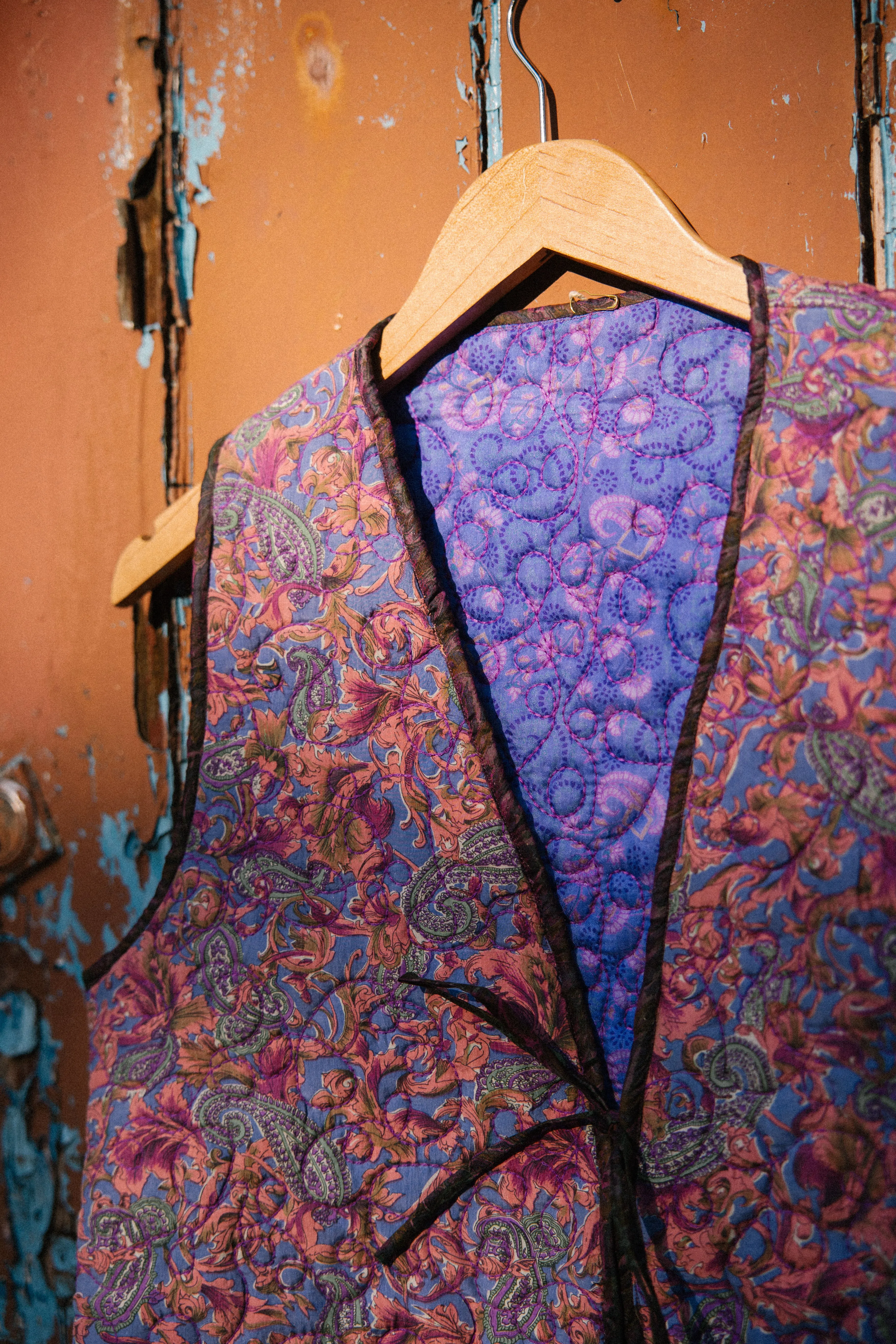 Melissa Silk Reversible Waistcoat L - 076
