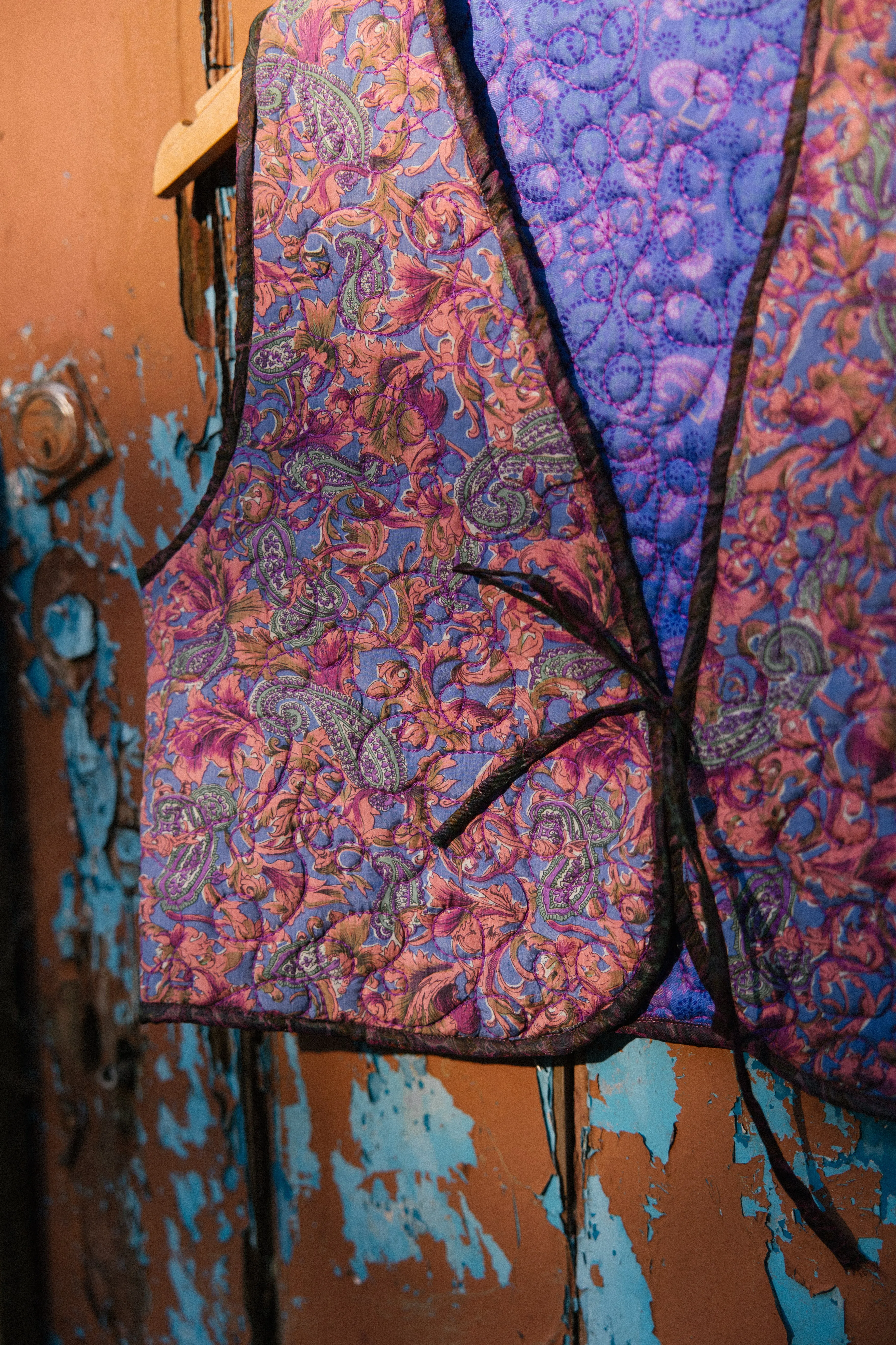 Melissa Silk Reversible Waistcoat L - 076