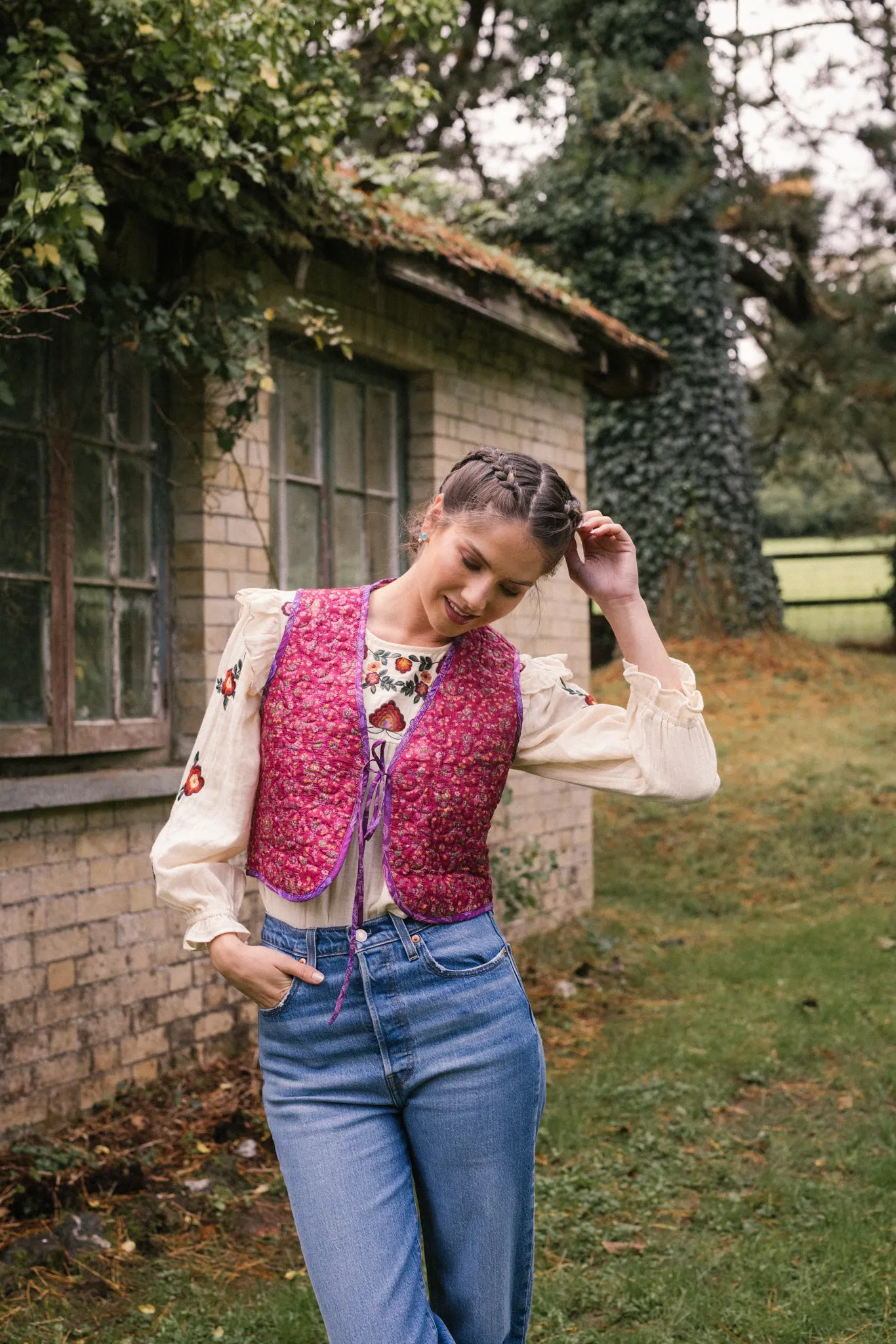 Melissa Silk Reversible Waistcoat