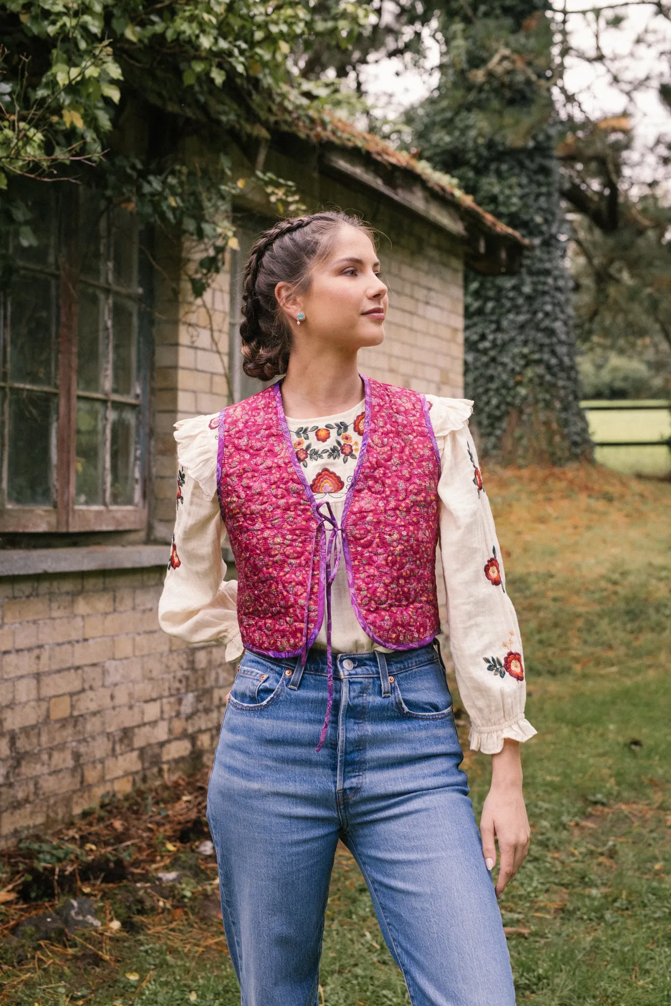 Melissa Silk Reversible Waistcoat