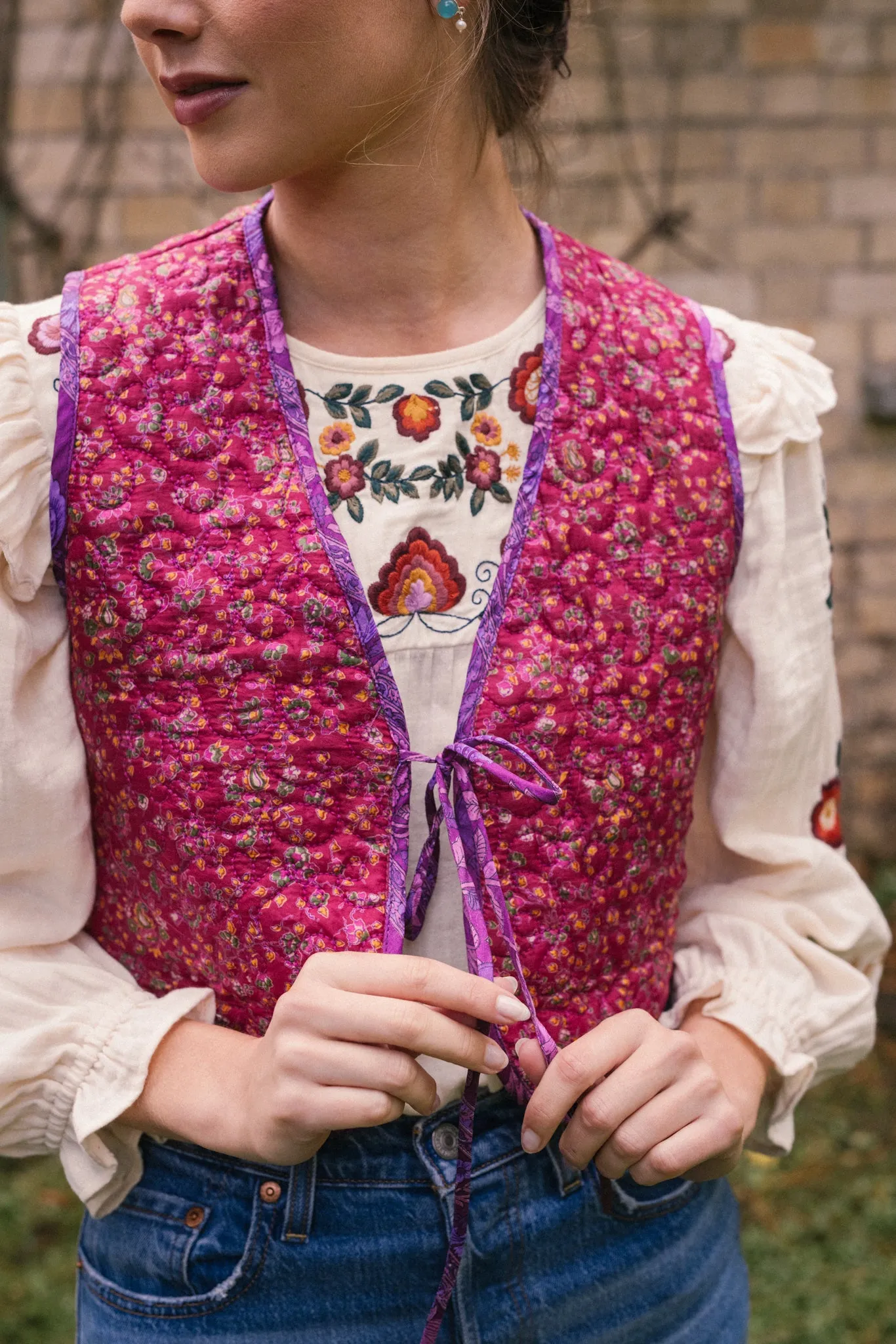 Melissa Silk Reversible Waistcoat