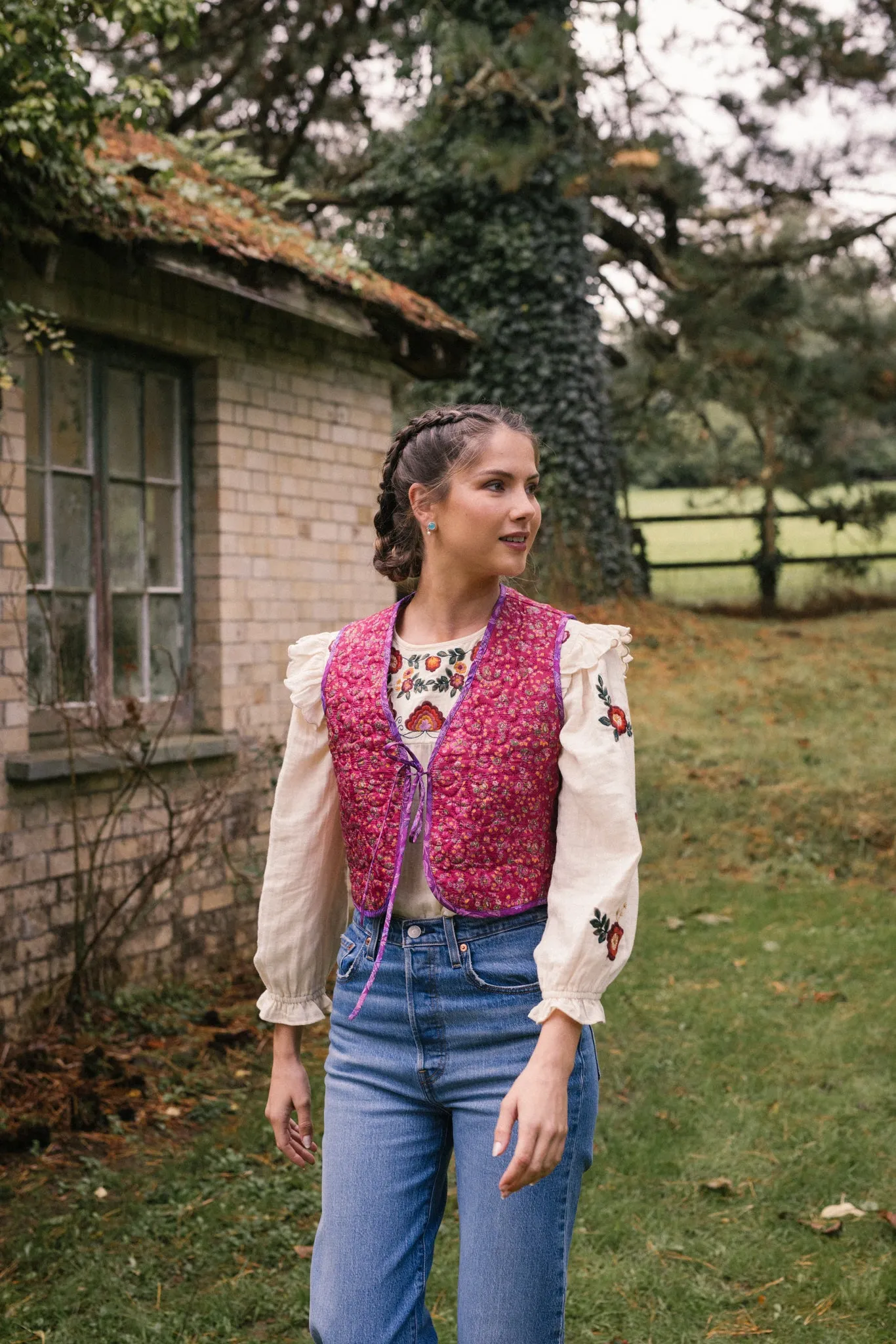 Melissa Silk Reversible Waistcoat