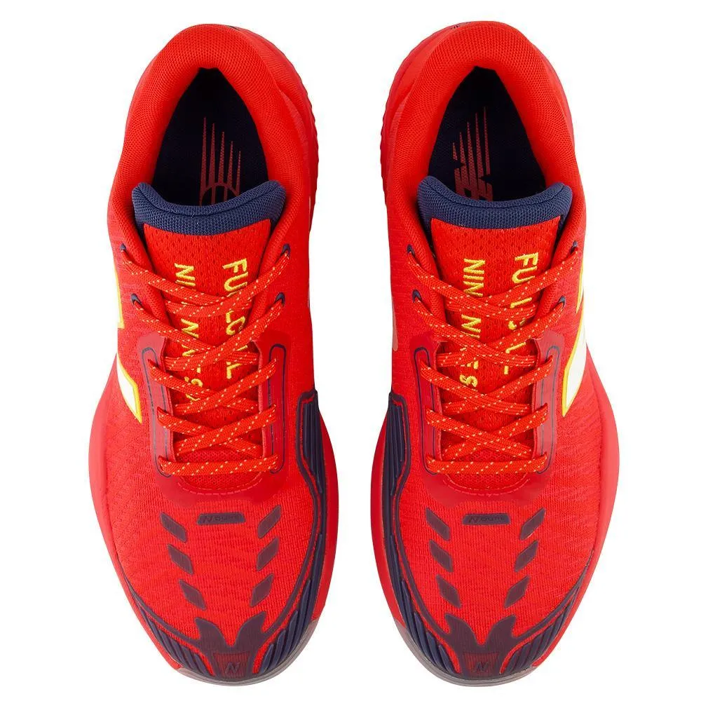 Men's Fuel Cell 996v5 D Width Tennis Shoes True Red and White
