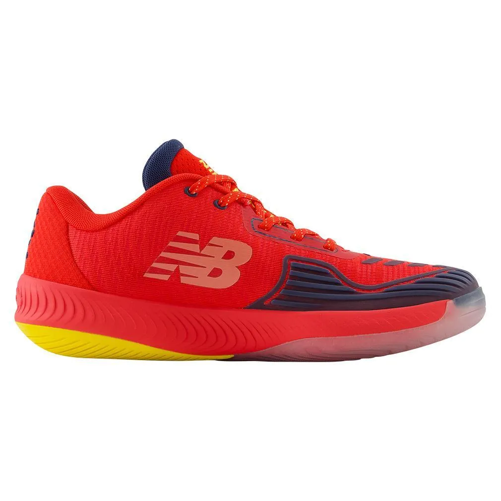Men's Fuel Cell 996v5 D Width Tennis Shoes True Red and White