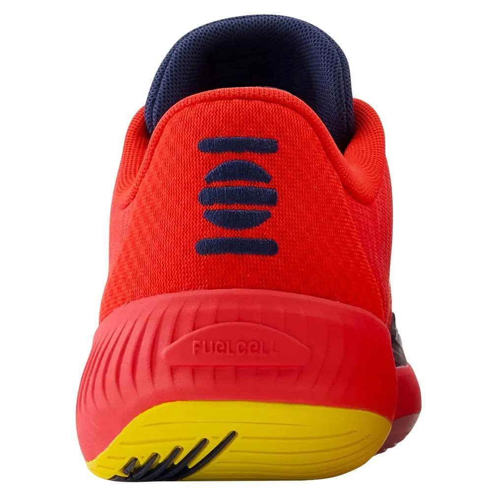 Men's Fuel Cell 996v5 D Width Tennis Shoes True Red and White