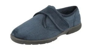 Men'S Slippers / House Shoes (Hallam)2V Wide Fit By Db Shoes in Navy