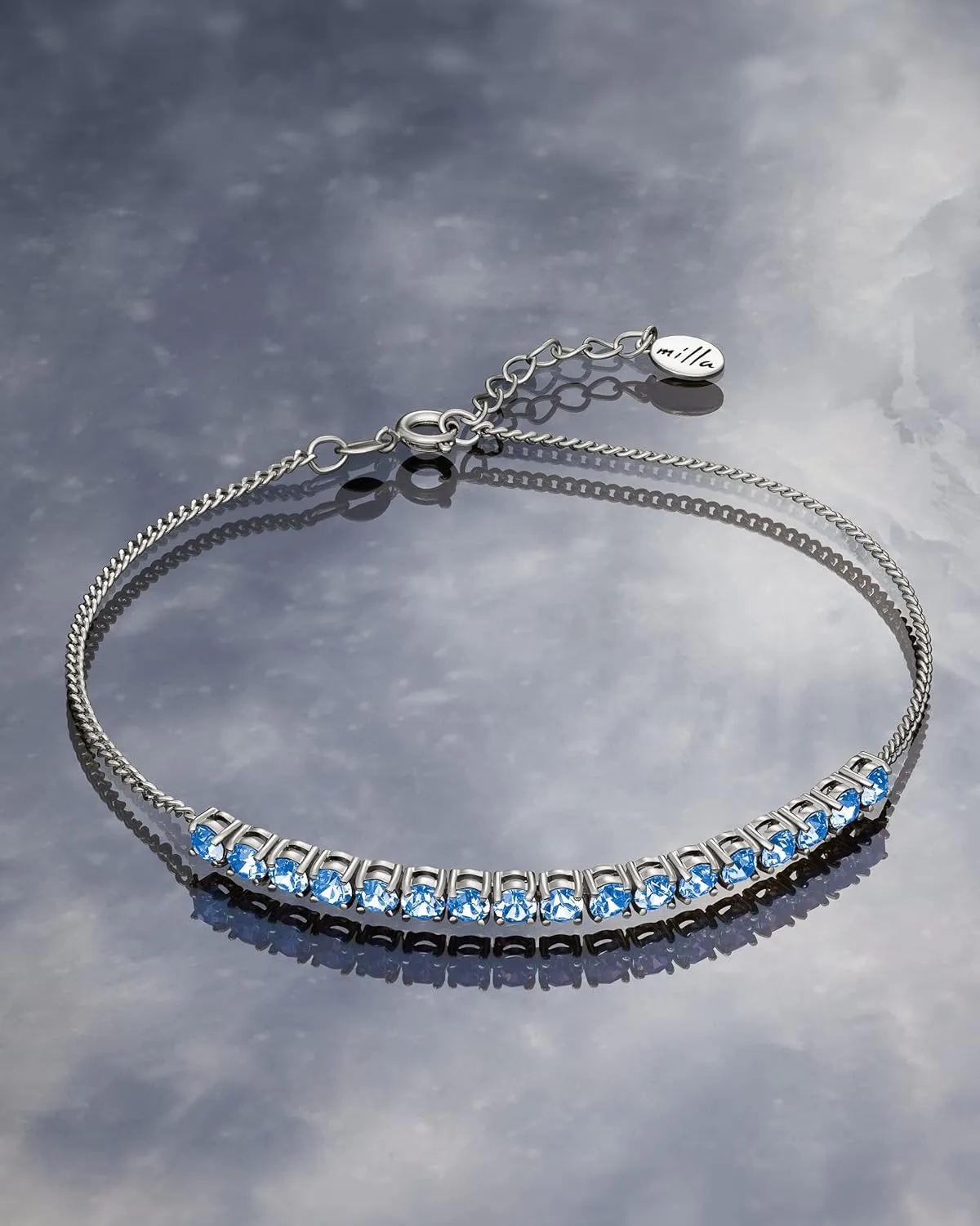 Milla Anklets for Women Waterproof - 14K Gold Plated Anklets and Sterling Silver Plated Ankle Bracelets for Women.