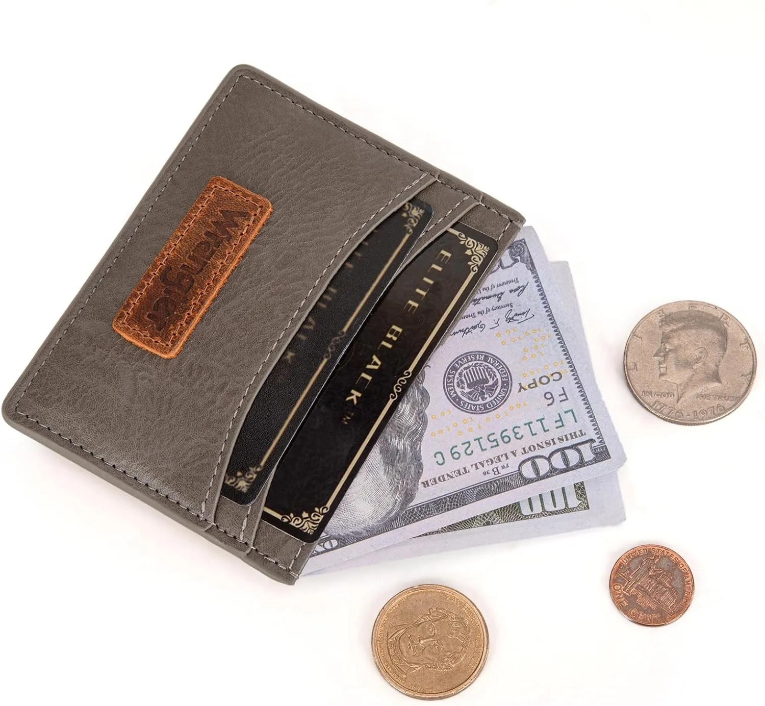 Montana West X Wrangler Slim ID Card Holder for Women Minimalist Credit Card Holder for Women Rfid Blocking Thin Small Wallets for Women