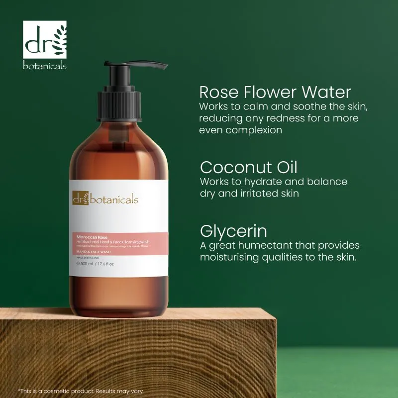 Moroccan Rose Antibacterial Hand & Face Cleansing Wash 500ml