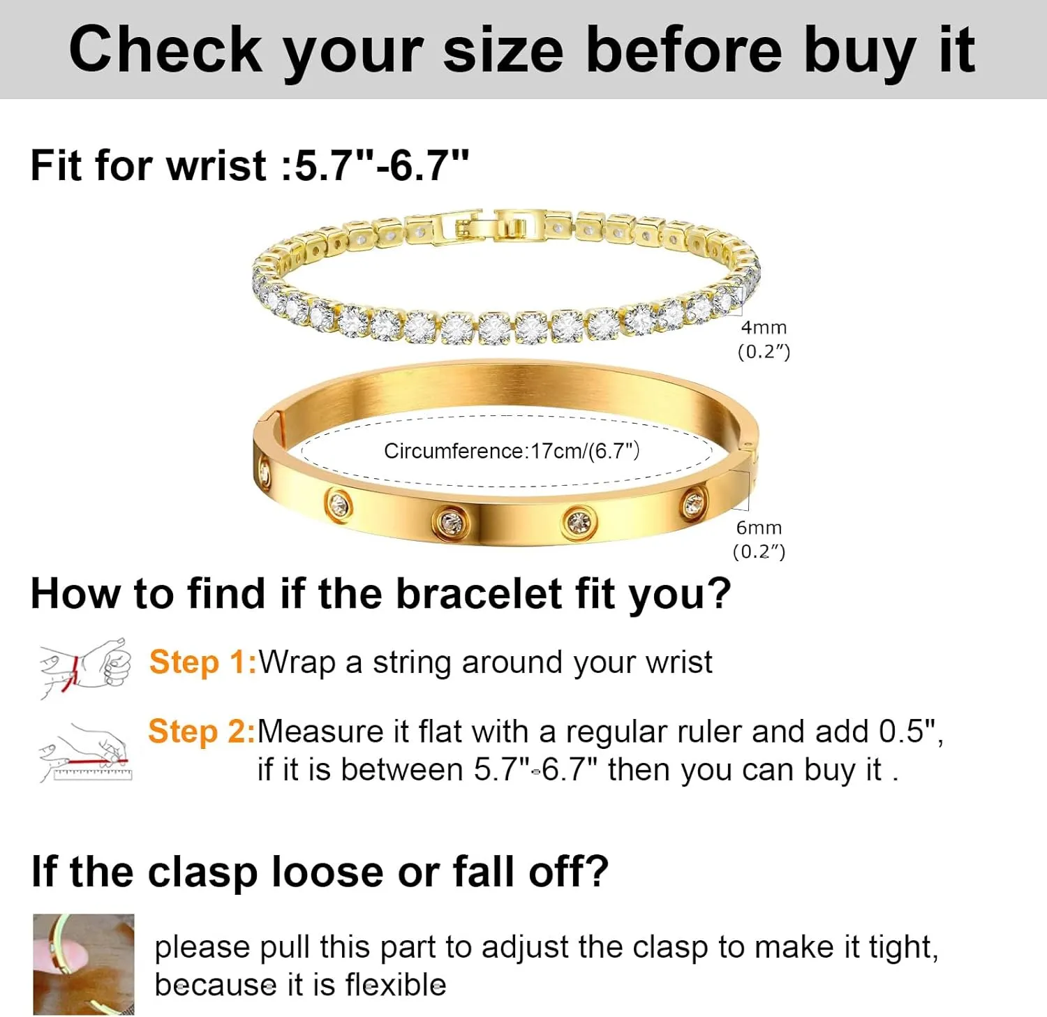 MPRAINBOW Gold Bracelets for Women, 2Pcs 18K Gold Plated Cubic Zirconia Bangle Crystal Friendship Bracelet Jewelry,Wedding Party Christmas Birthday Gifts for Her Girlfriend Sister Daughter