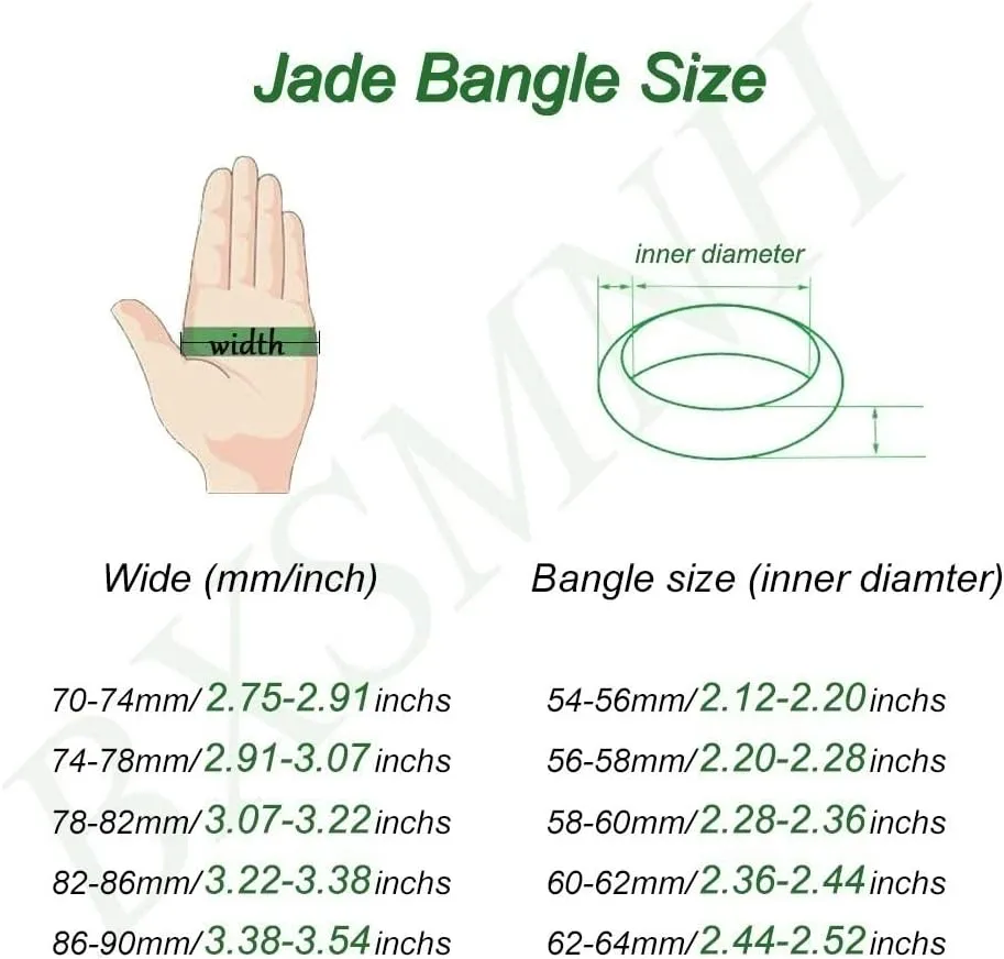 Natural Blue Jade Bangle Bracelet for Women, Ice Jadeite Bangles Jewelry with Certificate (Size : 56mm)