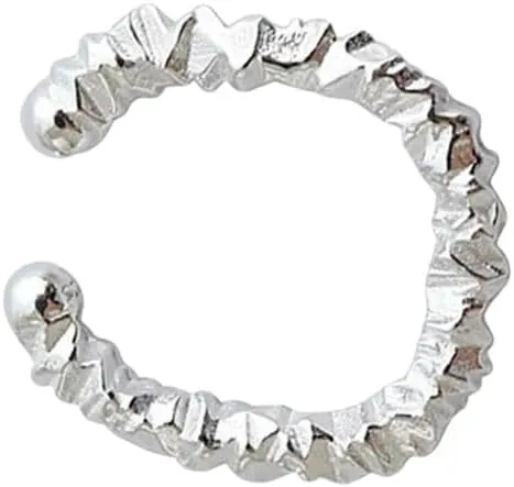 New 2025 925 Sterling Silver Plain Chain Ear Cuff Women Luxury Earcuff Lock Non Piercing Clips 2025 Rock Punk Slim Jewelry Gift Fashion Trendy Accessories Creative