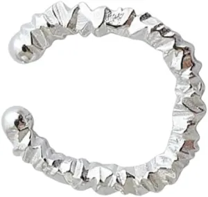 New 2025 925 Sterling Silver Plain Chain Ear Cuff Women Luxury Earcuff Lock Non Piercing Clips 2025 Rock Punk Slim Jewelry Gift Fashion Trendy Accessories Creative