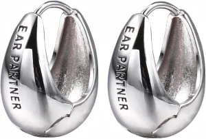 Novelty Silver Huggie Hoop Earrings for Women Cute Zinc Alloy Teardrop Dangle Jewelry Statement Charms Accessories Gifts