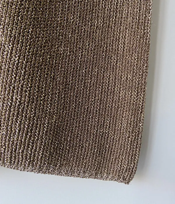 nowos/GLITTER KNITTED PANTS(GOLD)