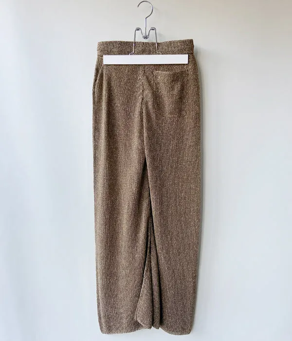 nowos/GLITTER KNITTED PANTS(GOLD)