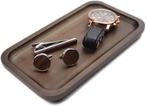 Oak Solid Wood Square Jewelry Display Tray for Elegant Presentation of Your Finest Pieces, Perfect for Personal Use Men Gift