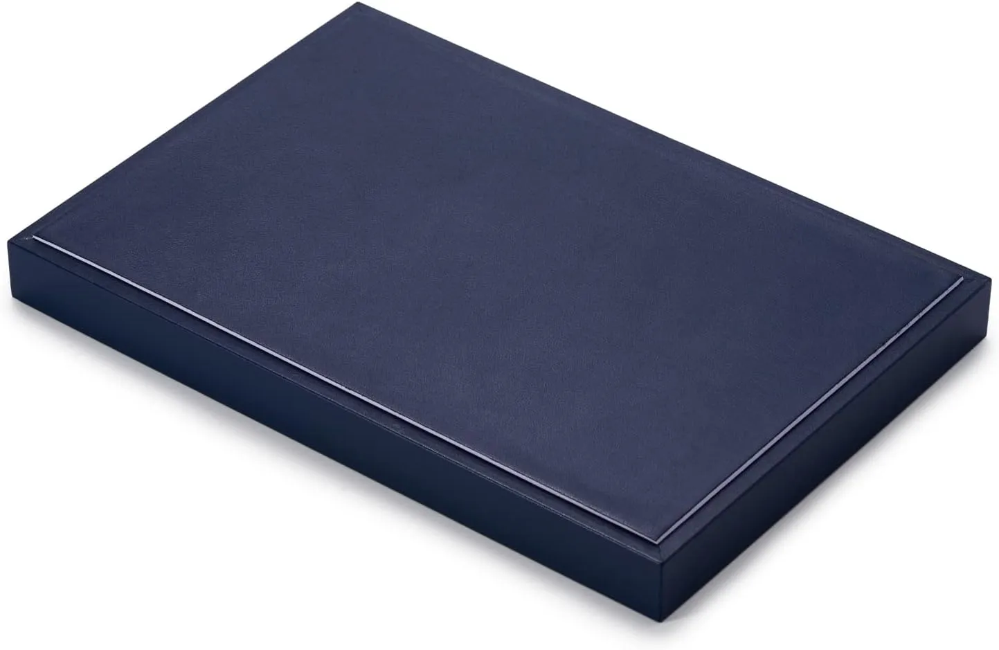 Oirlv Stackable Necklace Pendant Bracelet Organizer Tray Blue Leather Jewelry Drawer Organizer Trays
