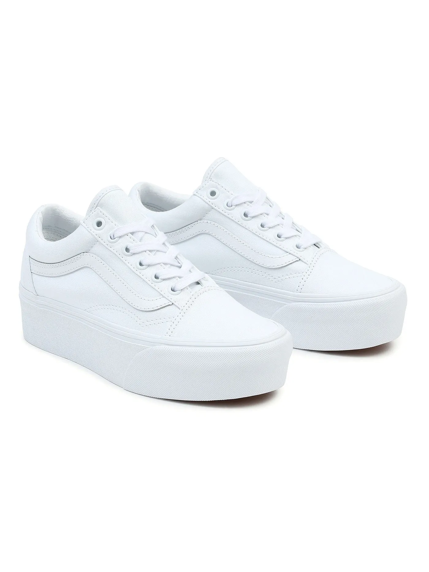 Old Skool Stackform True White Shoes