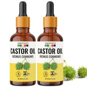 Organix Mantra Castor Oil for Hair, Eyebrows & Eyelashes Growth 100% Pure, Natural & Cold Pressed Organic Oil, 30ML x 2