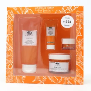 Origins Morning Merry Ginzing Essentials To Boost Radiance 4 Pcs Set New