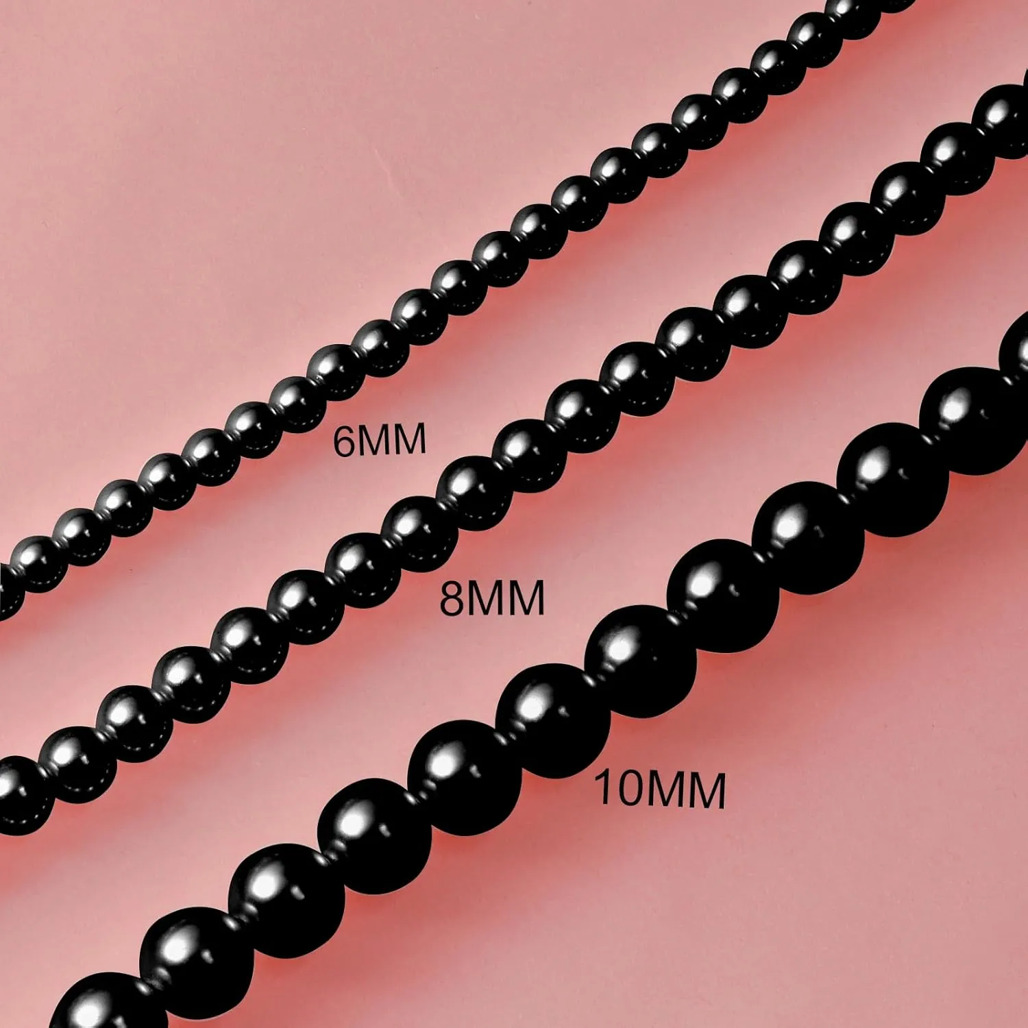 P. BLAKE Pearl Necklace for Men 8mm White Mens Pearl Choker Necklace Trendy Jewelry Gifts for Men Women