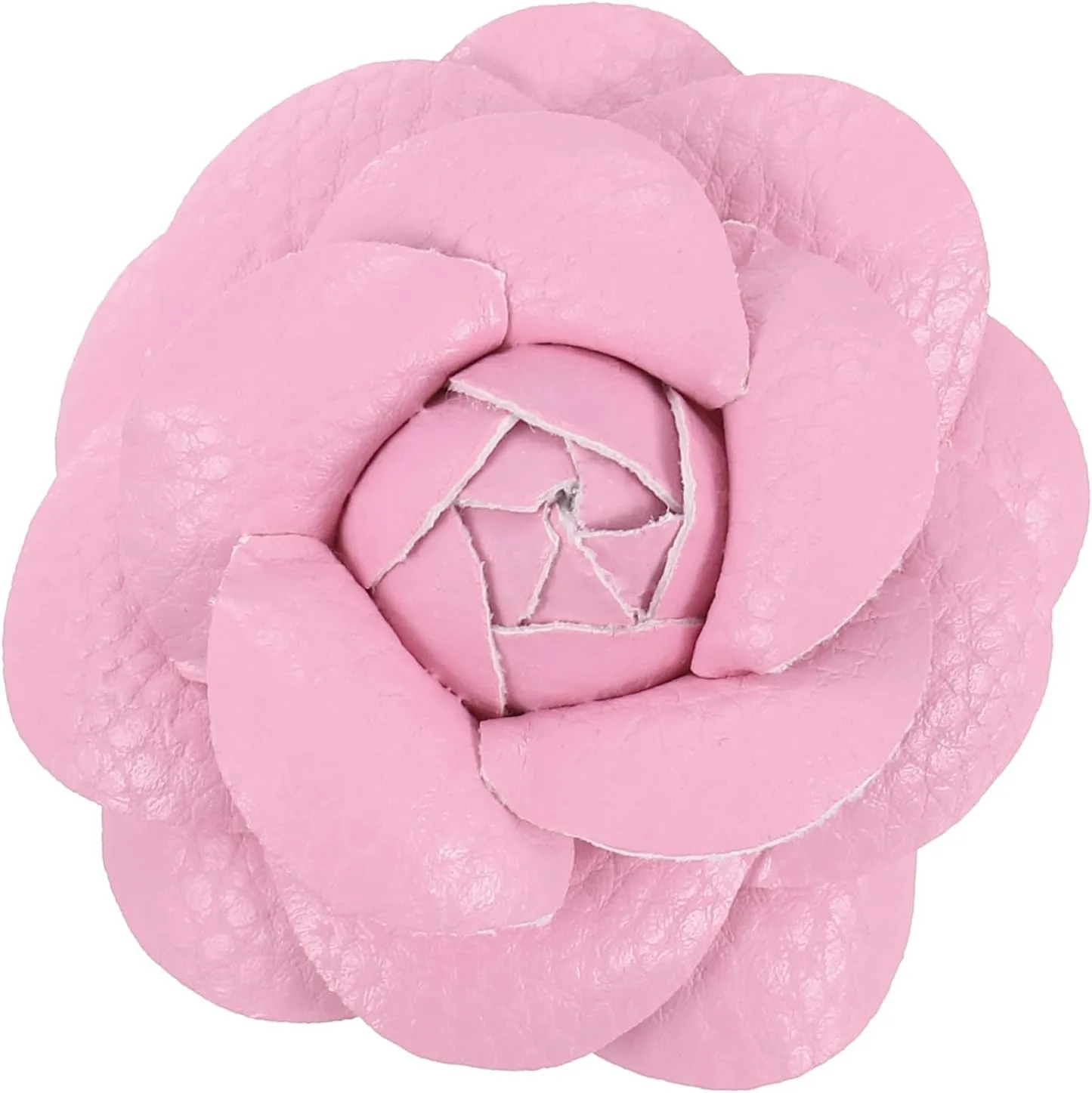 PATIKIL Flower Hair Clips, Camellia Hairpin Floral Brooches Pin Handmade Leather Flower Brooch for Lady Bridal Women Hat Dress
