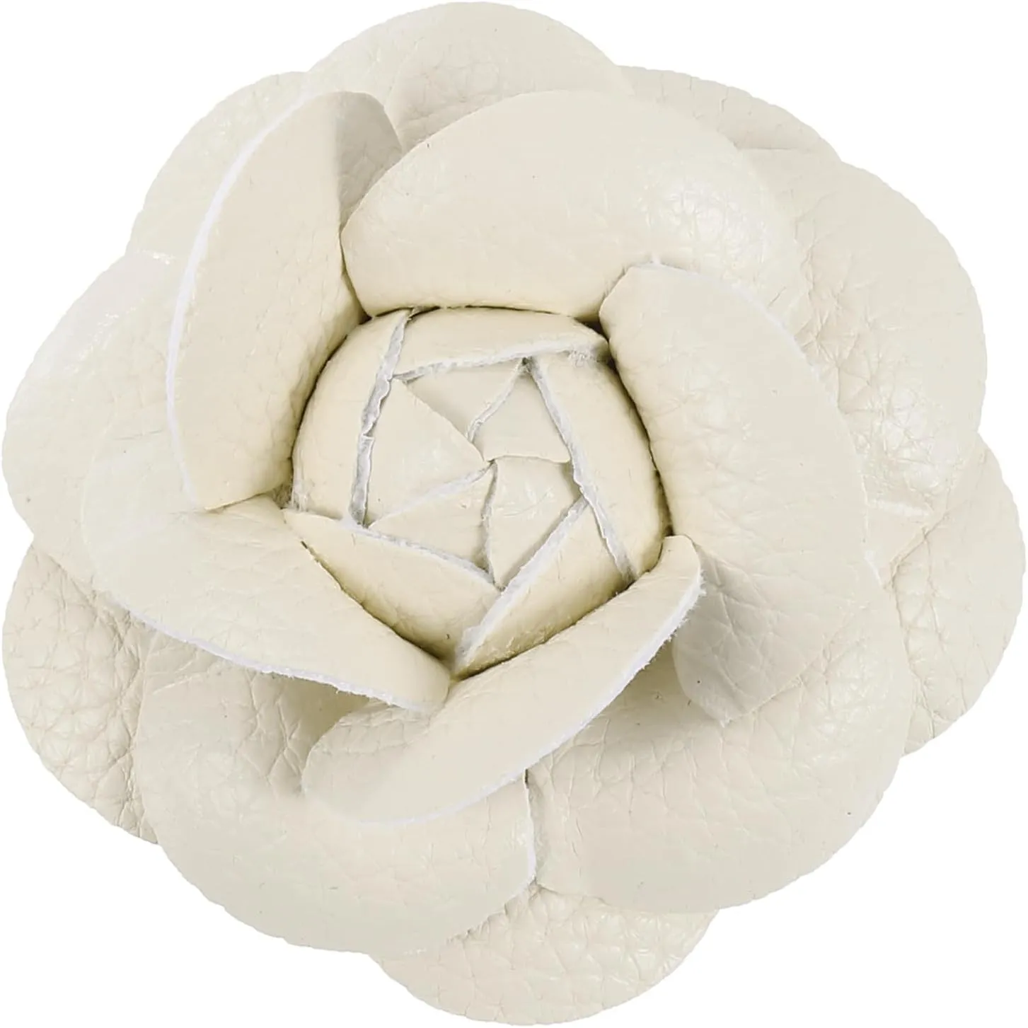 PATIKIL Flower Hair Clips, Camellia Hairpin Floral Brooches Pin Handmade Leather Flower Brooch for Lady Bridal Women Hat Dress
