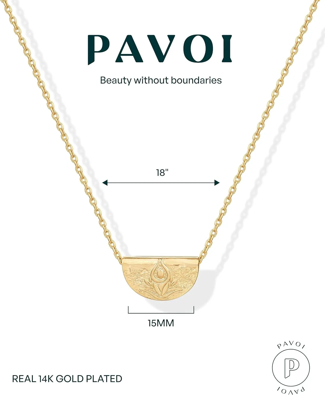 PAVOI 14K Gold Plated Engraved Coin Pendant Necklaces for Women | Byzantine Coin Pendants | Bohemian Necklace
